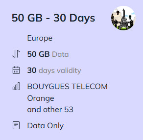 Europe - 50GB